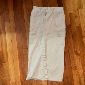 Plugg Neutral Drawstring Maxi Skirt with Cargo Pockets